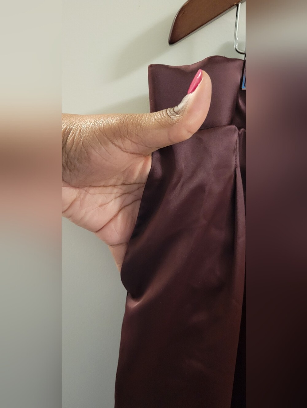 torrid Satin Maxi Wide Leg Pants in Choclate Brown Size 2R(20) - Picture 5 of 6